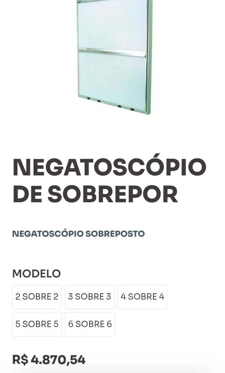 Equipamentos  médicos Negatoscopio
