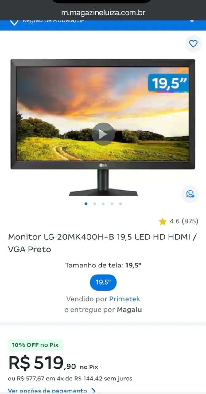 Monitor LG 19? LED - Foto 4
