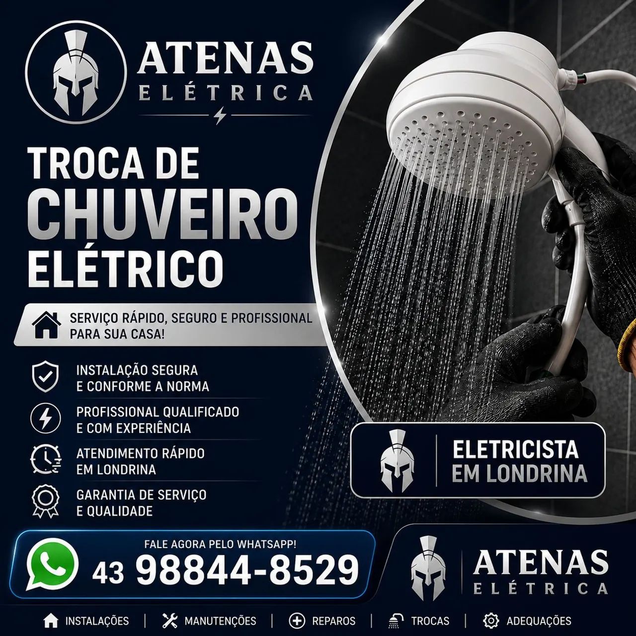 Troca de Chuveiro Elétrico 