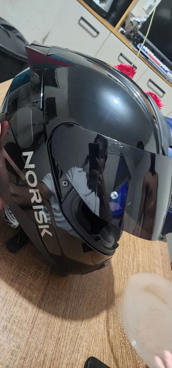 CAPACETE NORISK RAZOR SOLID EDITION PRETO FOSCO - Foto 4