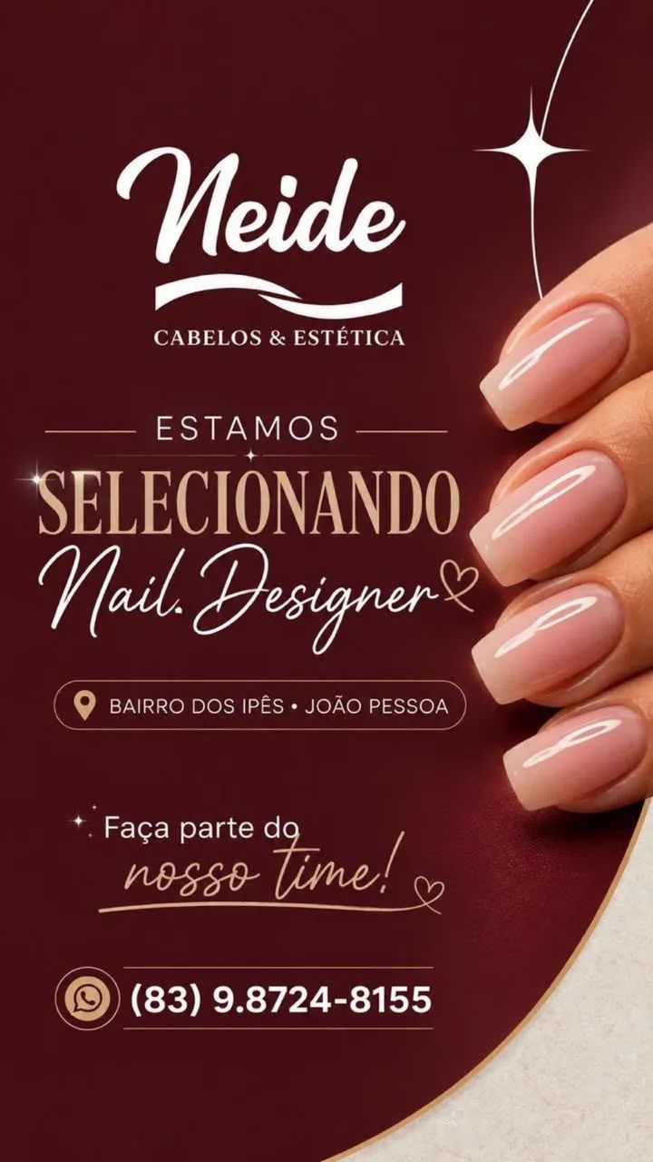 Vaga Manicure unhas em Gel ( Nail Designer ) 
