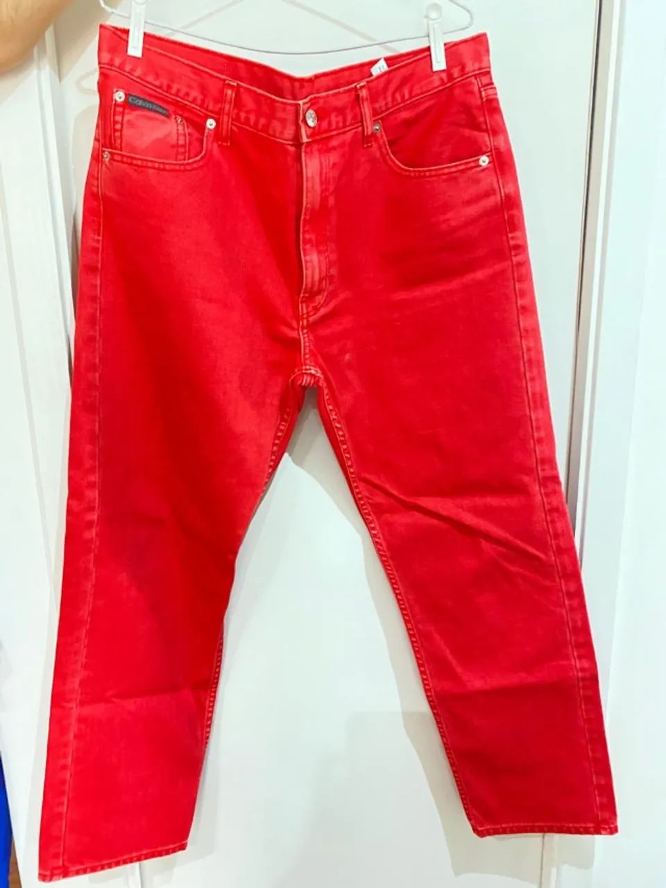 Calça Original Calvin Klein. Cor Coral. Feminina. 44