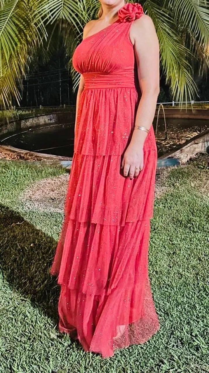 Vestido de Festa Terracota 