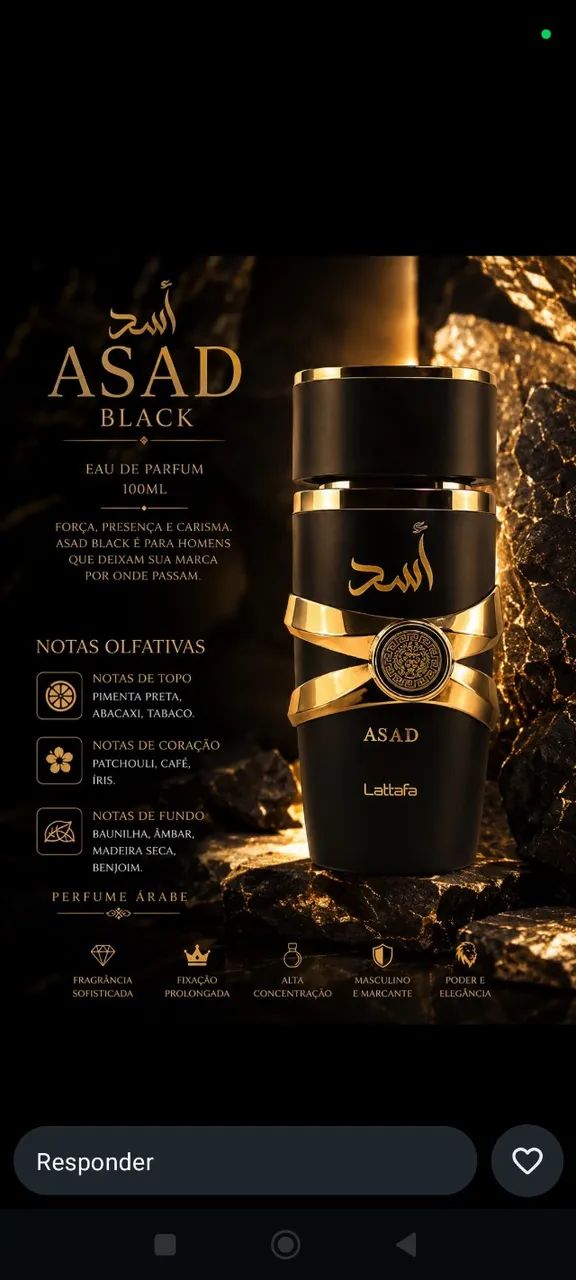 Perfume Árabe ASAD BLACK  - Foto 4