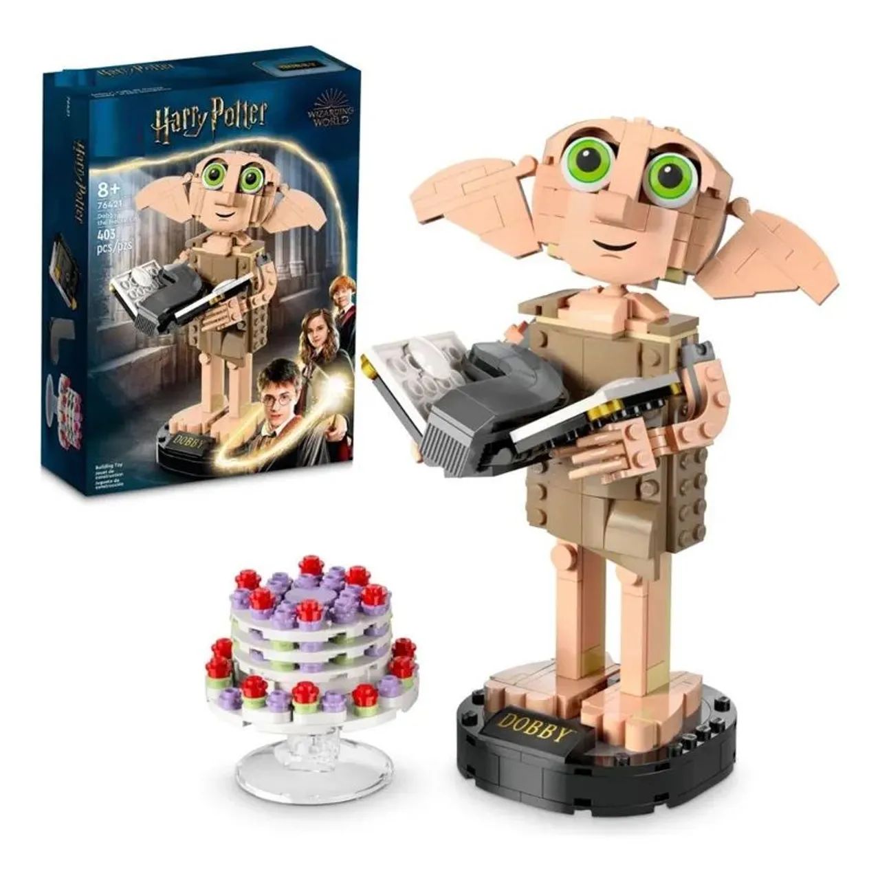 LEGO Set Harry Potter TM 76421 Dobby o Elfo de Casa 403 peças Original Lacrado Fábrica <br>