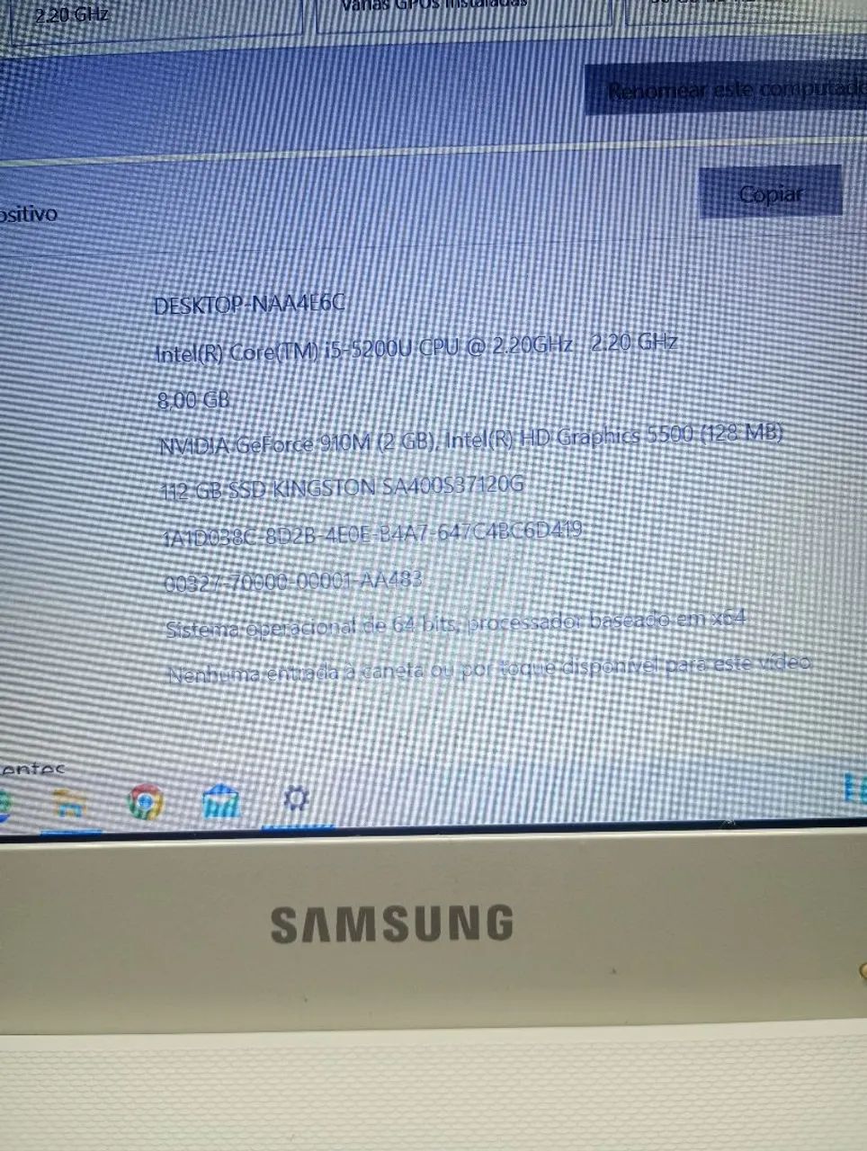 Notebook Samsung core i5 com placa de video - Foto 3