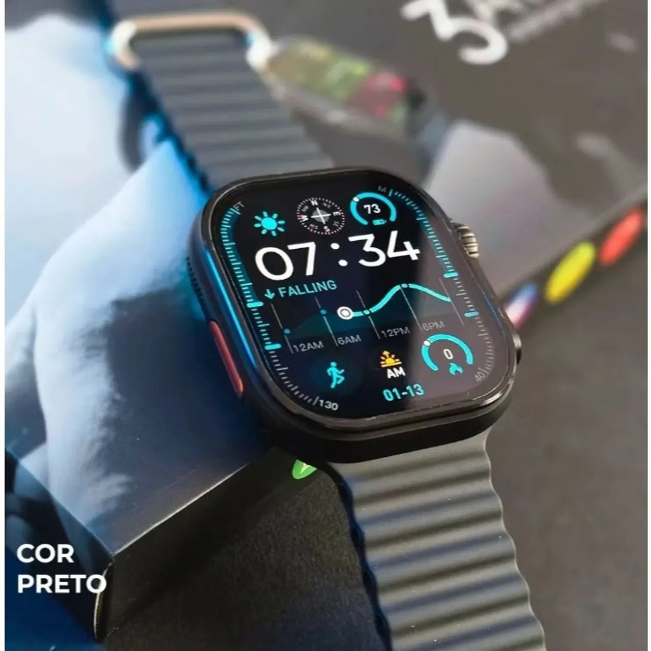 Smartwatch U4 Pro Série 10 3ATM + 30 Funções Dual Core Case + Película - Foto 4