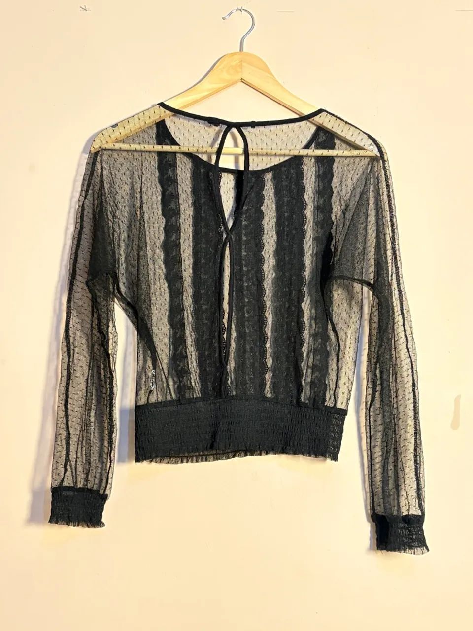 Blusa de renda Dark Retrô sexy - Foto 2