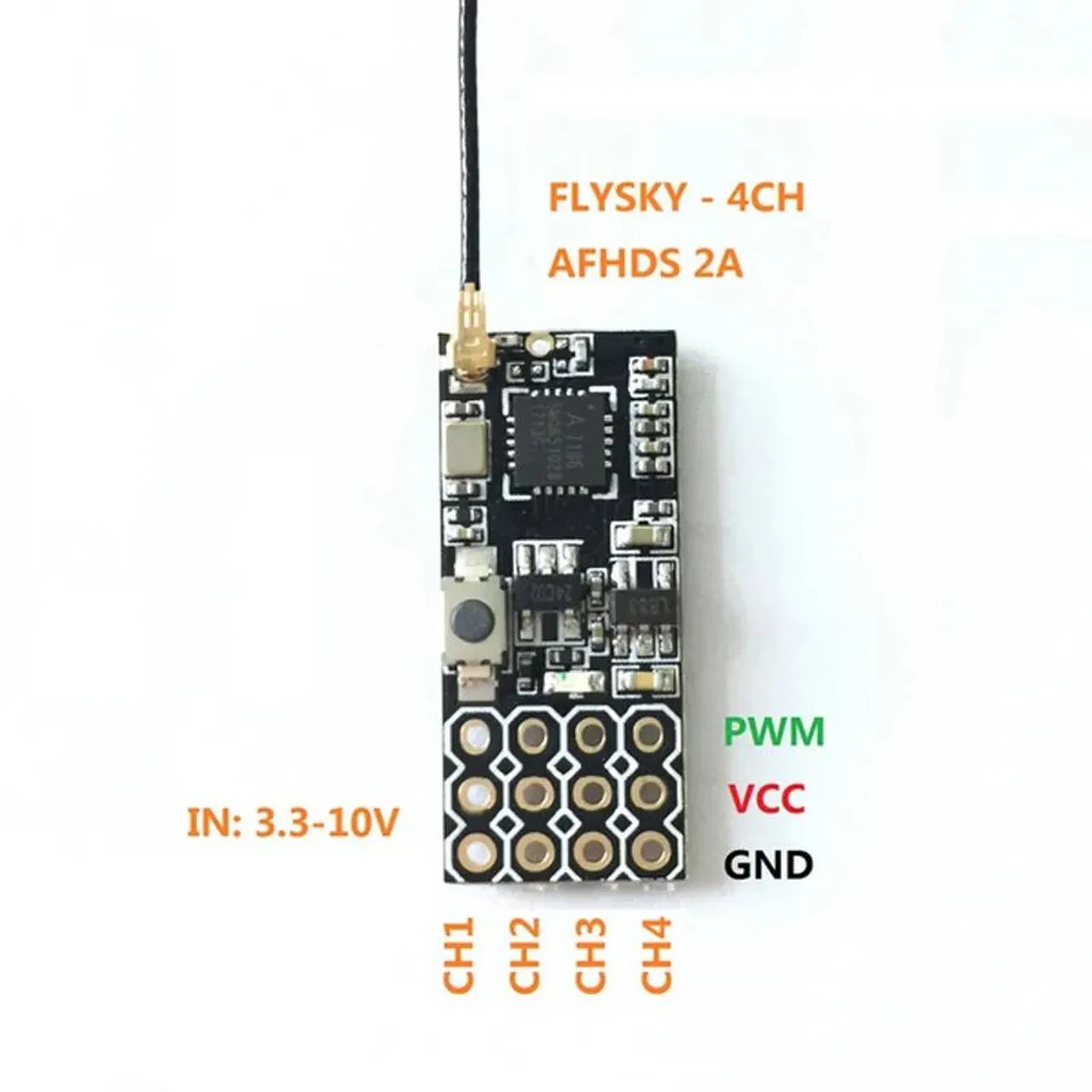Receptor Flysky FS2A 4 canais para aeomodelo - Foto 2