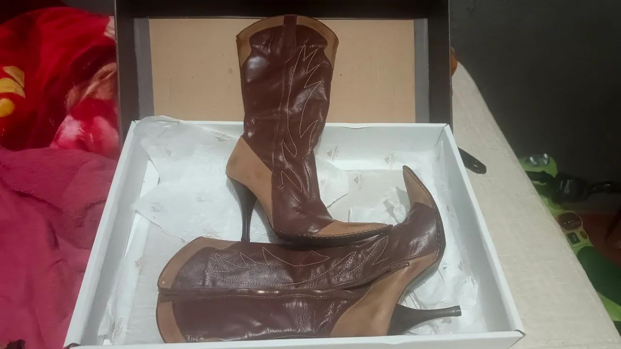 Bota couro legítimo 36/37 - Foto 4