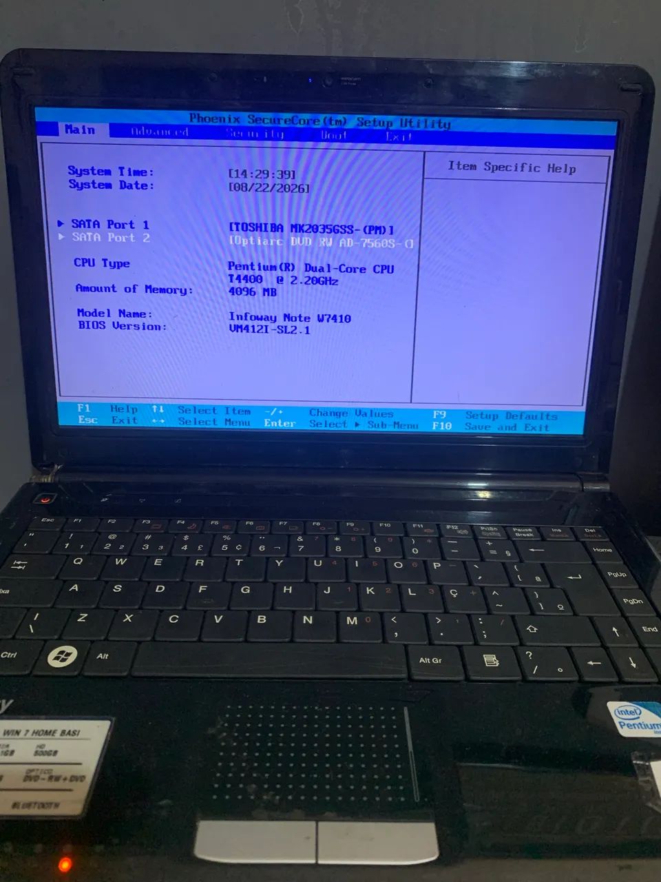 Notebook Itautec InfoWay | 4GB RAM | HD 200GB | Linux Mint  - Foto 3