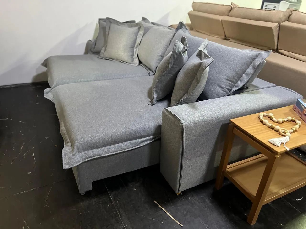 Sofa retrátil reclinável 2.5 no tecido linhão  - Foto 2