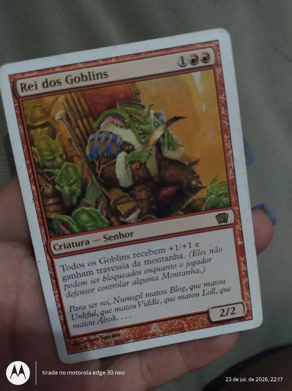 Rei dos goblins carta Magic the gathering  - Foto 3
