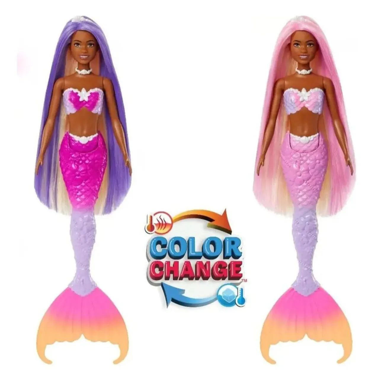 boneca Barbie sereia Cores mágicas Nova - Foto 2
