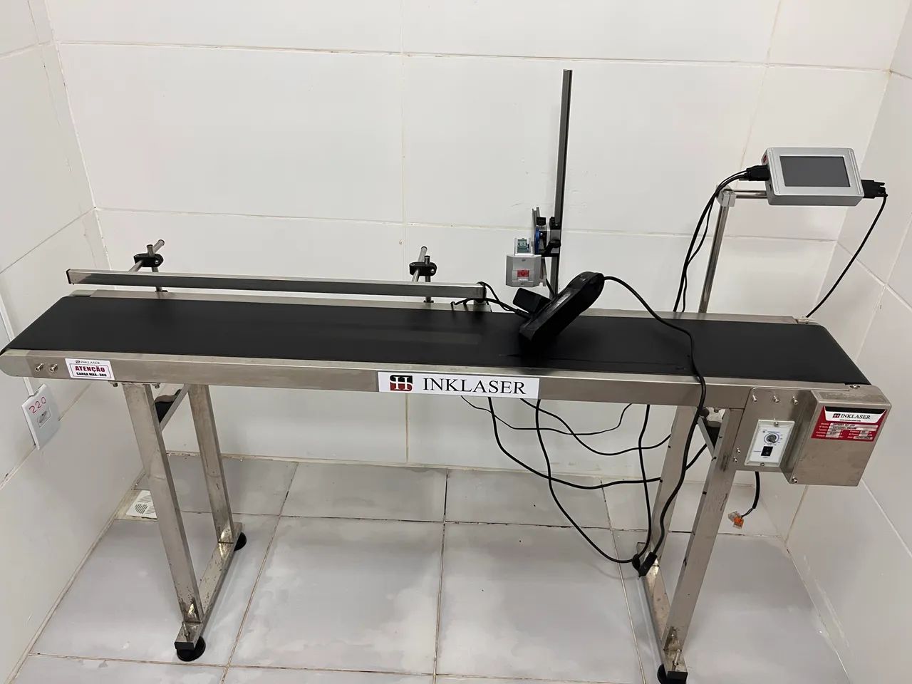 Esteira Transportadora 1,5m com Datadora Inkjet Inklaser - Semi Nova - Foto 5
