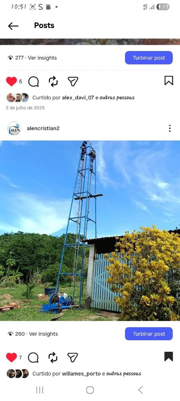 Perfuração de poços artesiano 