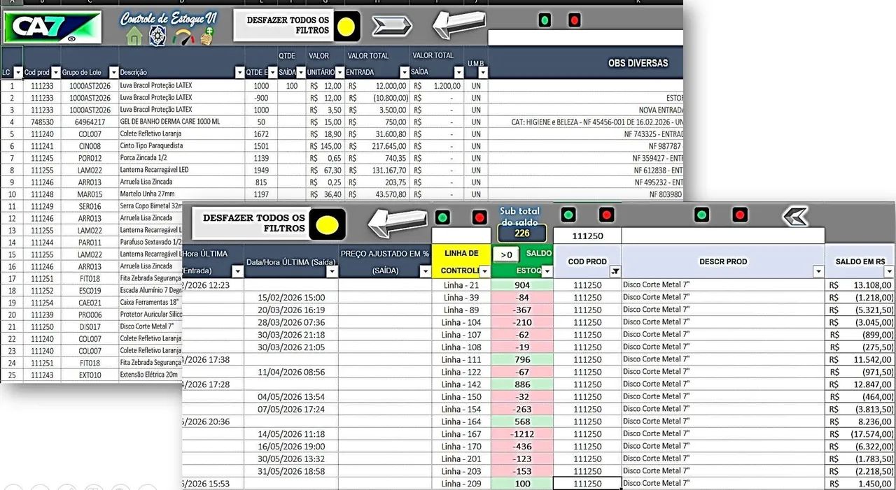 ? PLANILHA CONTROLE DE ESTOQUE CA7 - VBA E MACROS AUTOMATIZADA - Foto 3