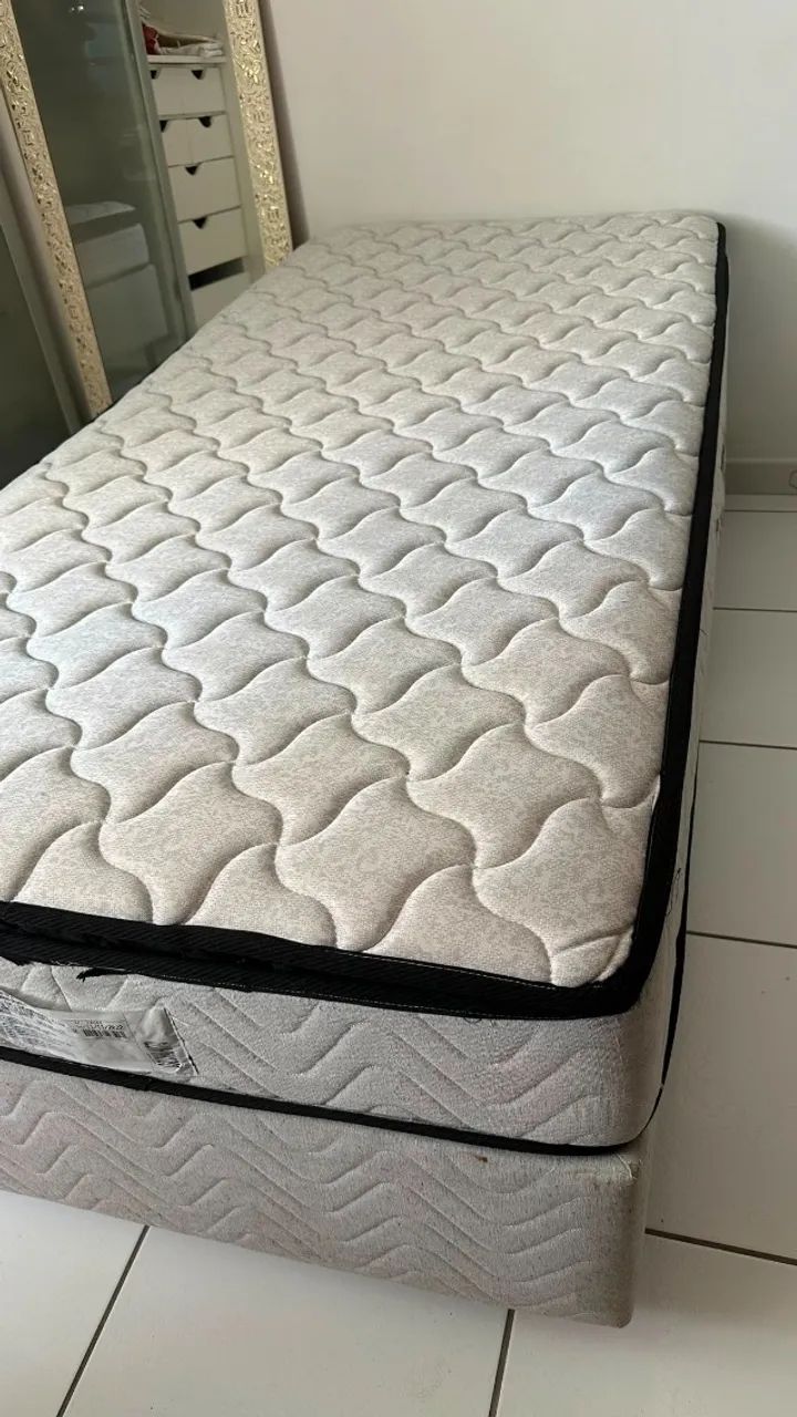 Cama Box Solteiro com Colchão Separado - Excelente Estado - Foto 3