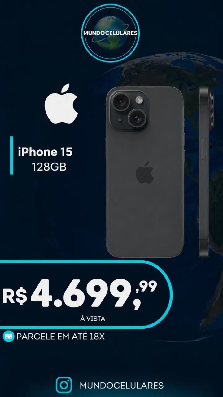 IPHONE 15 128GB - 1 ANO DE GARANTIA APPLE - Celulares e