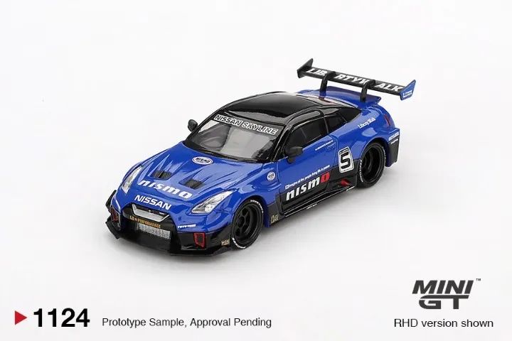MINI GT LB★WORKS Nissan GT-R #132 MINI GT 1124 - LB-Silhouette Works GT Nissan 35 GT-RR Ver.2 Blue