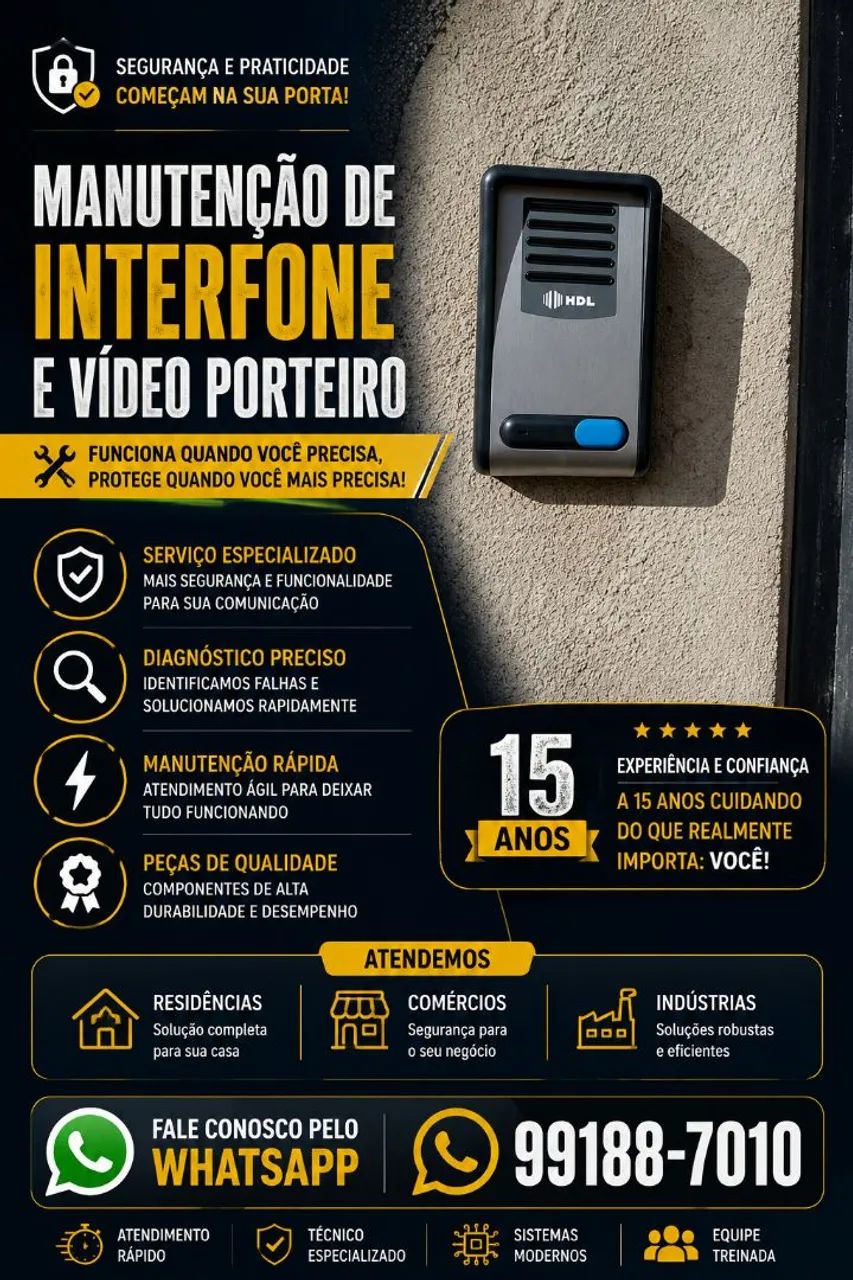 Interfone ou Vídeo Porteiro com Problema? Resolvemos 