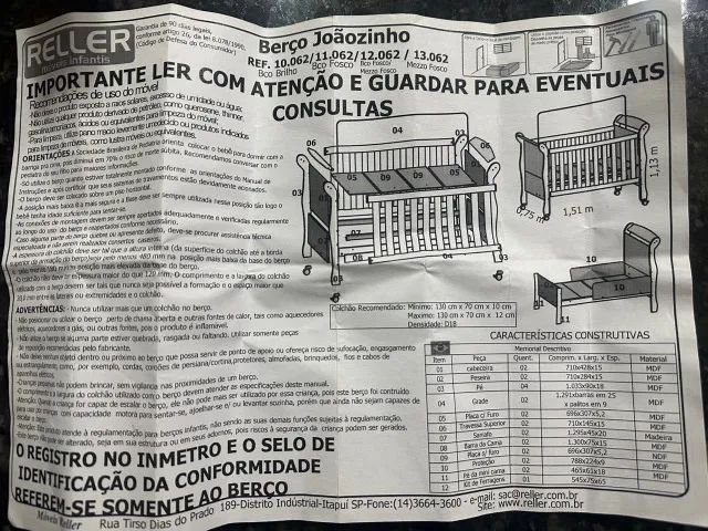 Berço Seminovo com Colchão e Acessórios. - Foto 2