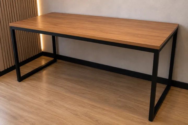 Mesa de Escritório Sob Medida em Metalon e MDF