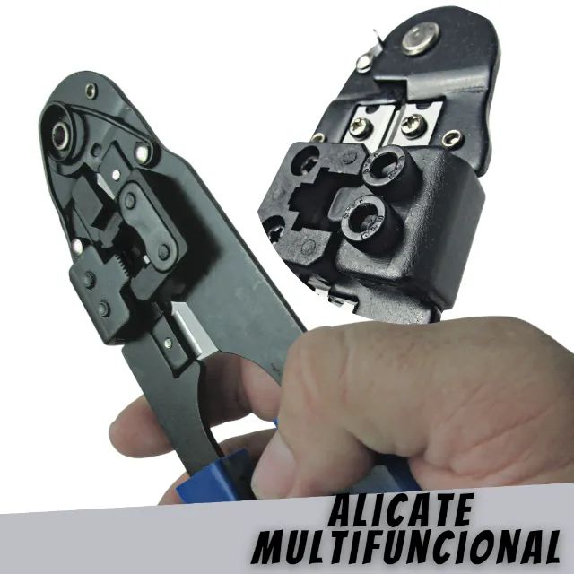 Alicate de Crimpagem Conector Rj45 Cabo de Rede Multifuncional _ FE181   - Foto 3