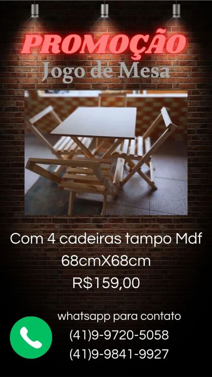 Mesa e cadeiras dobrável  - Foto 2