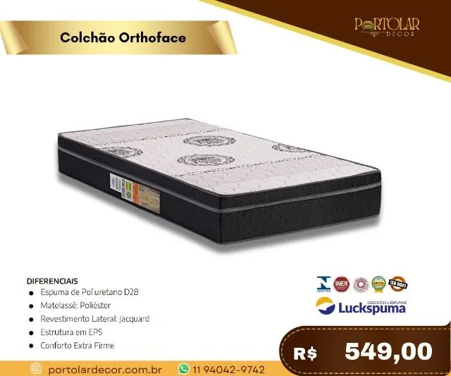 Colchão Orthoface, a pronta entrega 