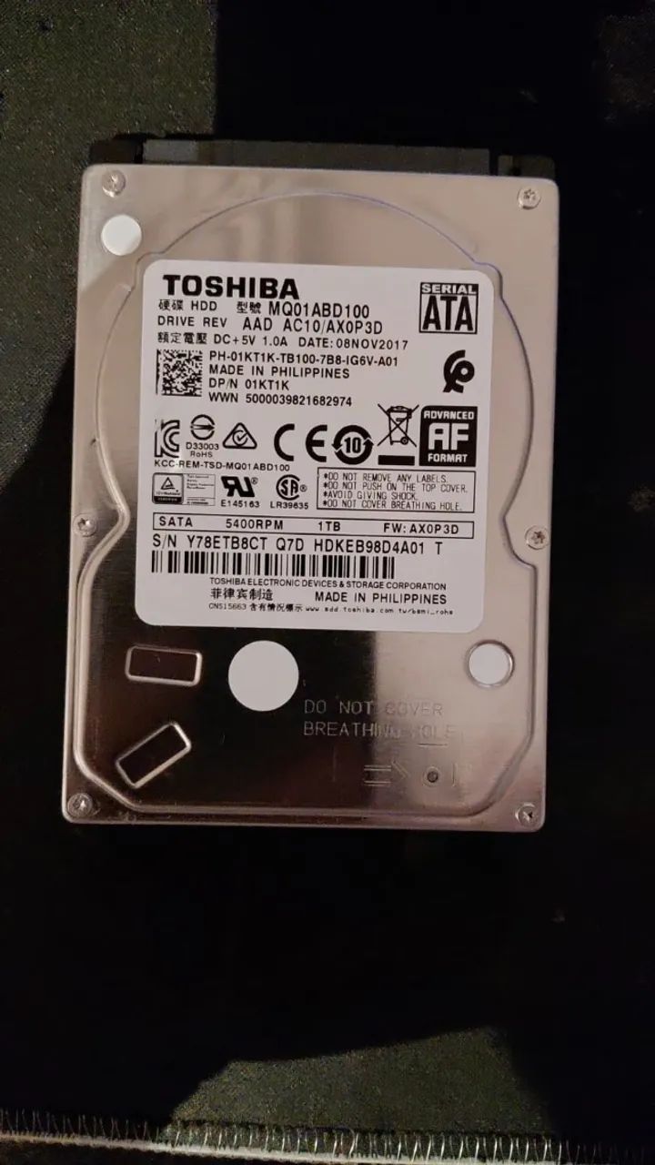 HD 1 TB - Notebook ou Externo - Apenas 501 horas - Foto 2