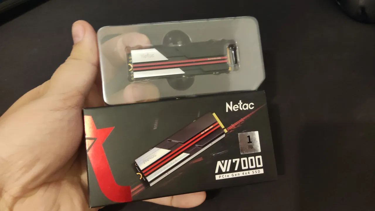 SSD Netac NV7000 1TB, M.2 NVME 1.4 GEN 4.0 7200 MB/S compatível