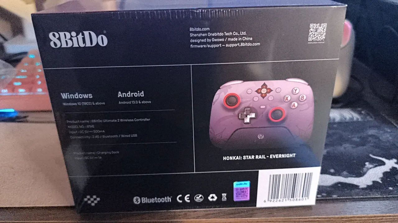8BitDo Ultimate 2 Wireless Honkai Star Rail Evernight Edition + Estojo + Itens Exclusivos - Foto 4