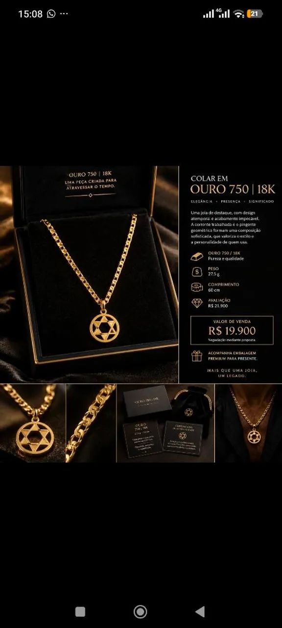 Cordão de ouro 18k