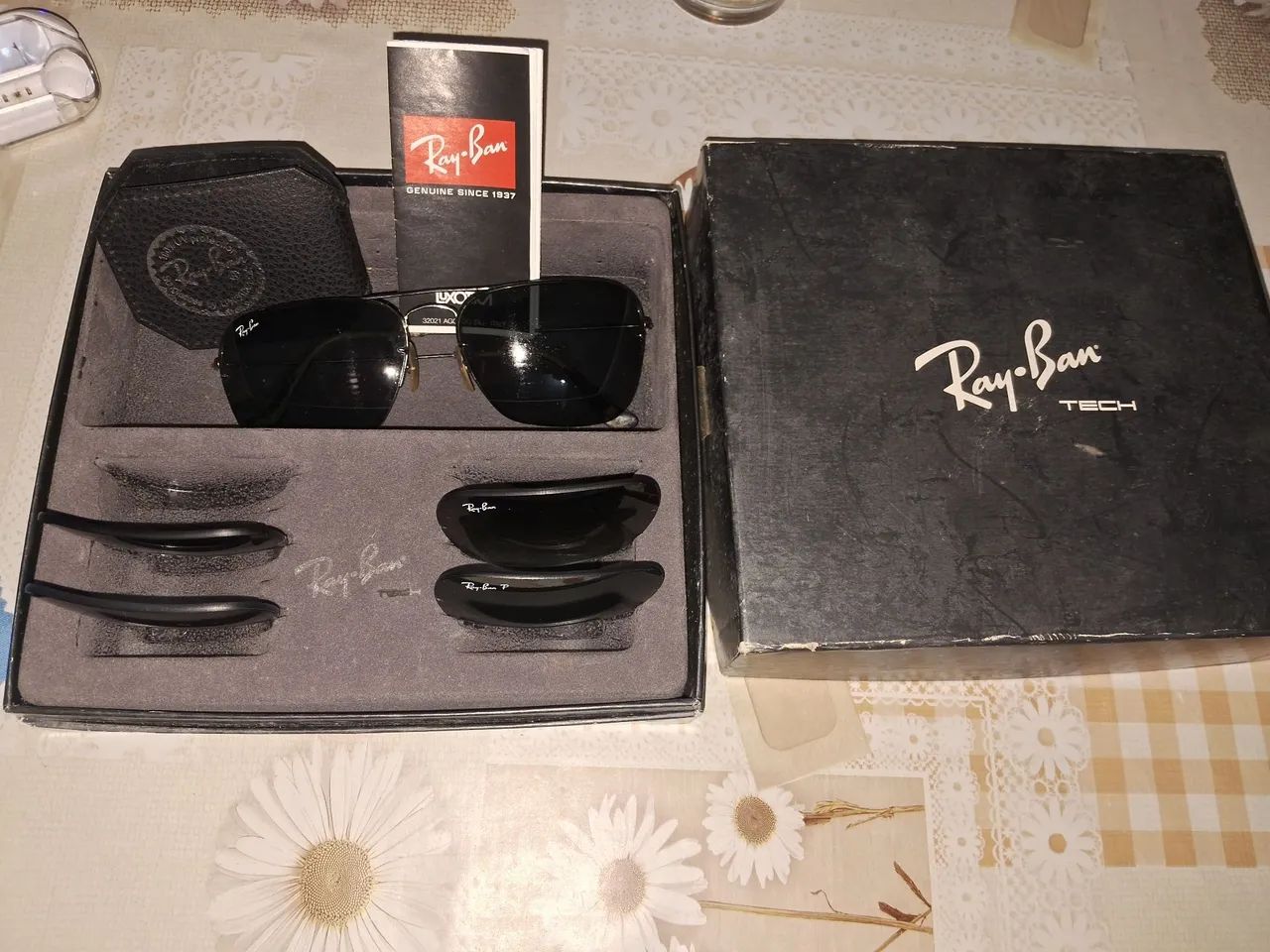 Óculos Ray-Ban Caravan Flip Out RB3461 Tech - Kit Completo 3 Lentes