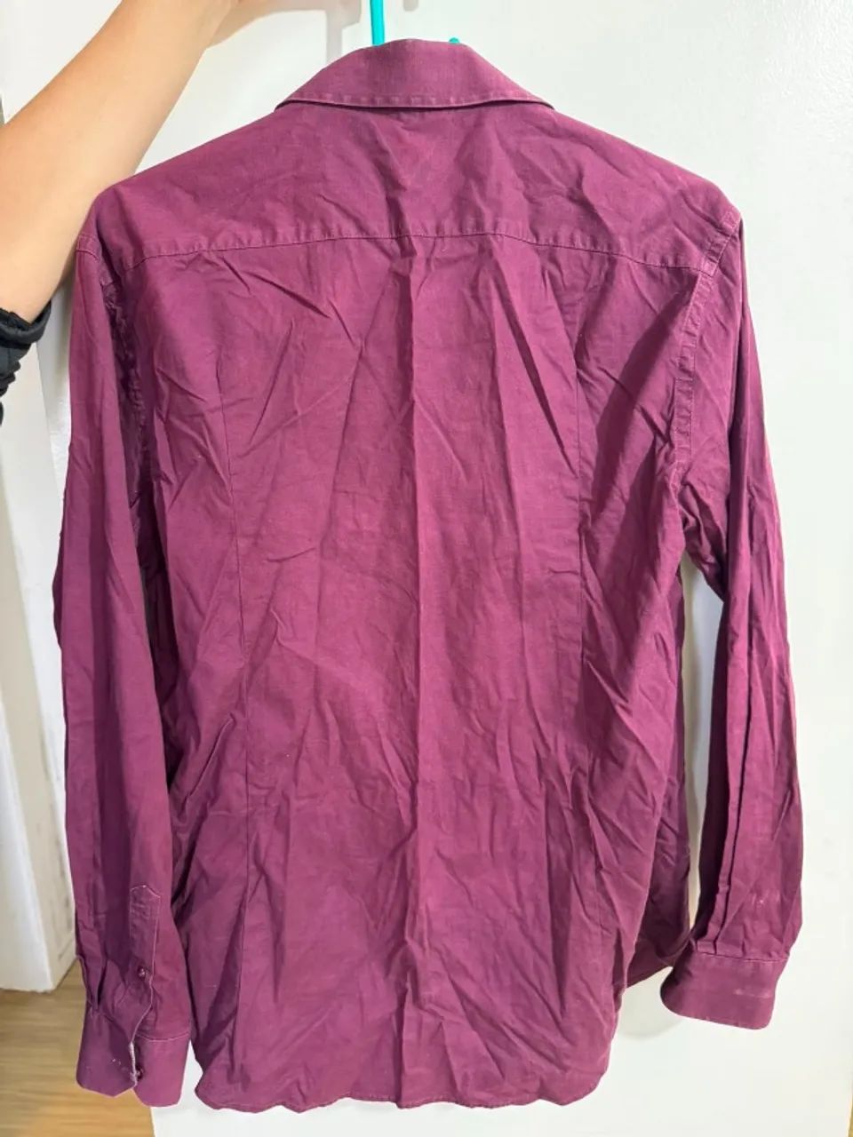 Camisa Social Roxa e Azul - Foto 2