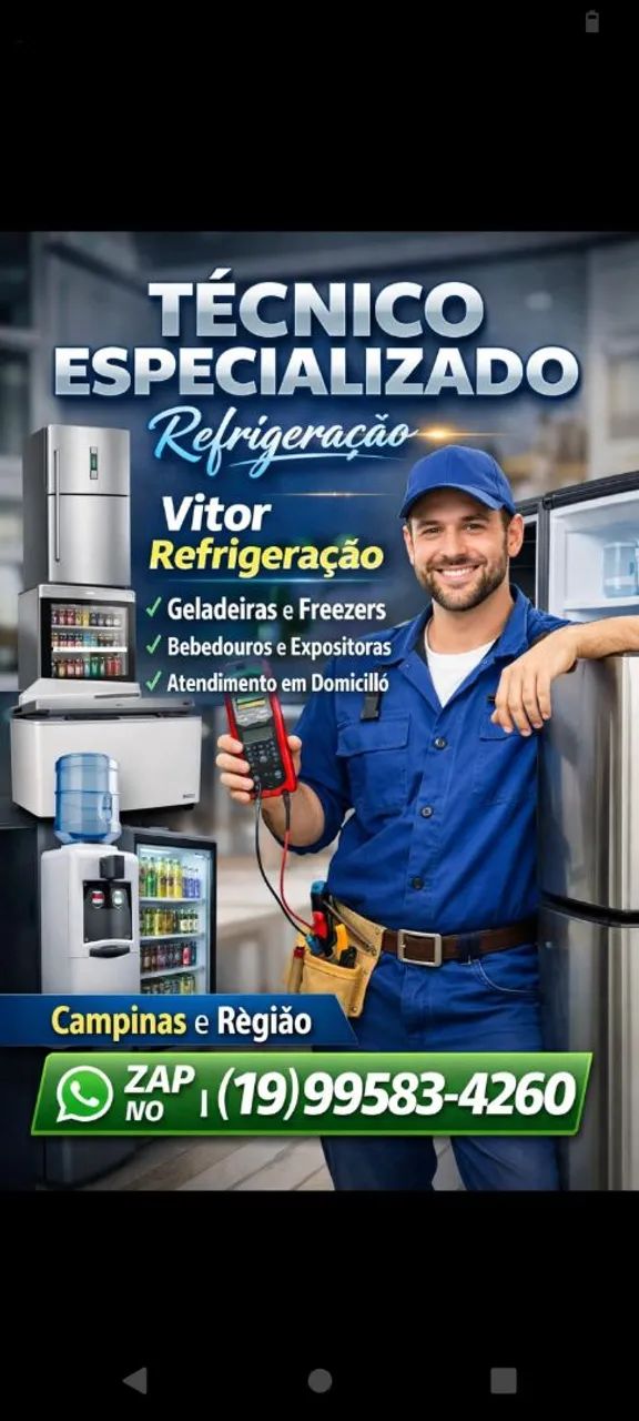 Consertos de geladeiras, freezer, bebedouros
