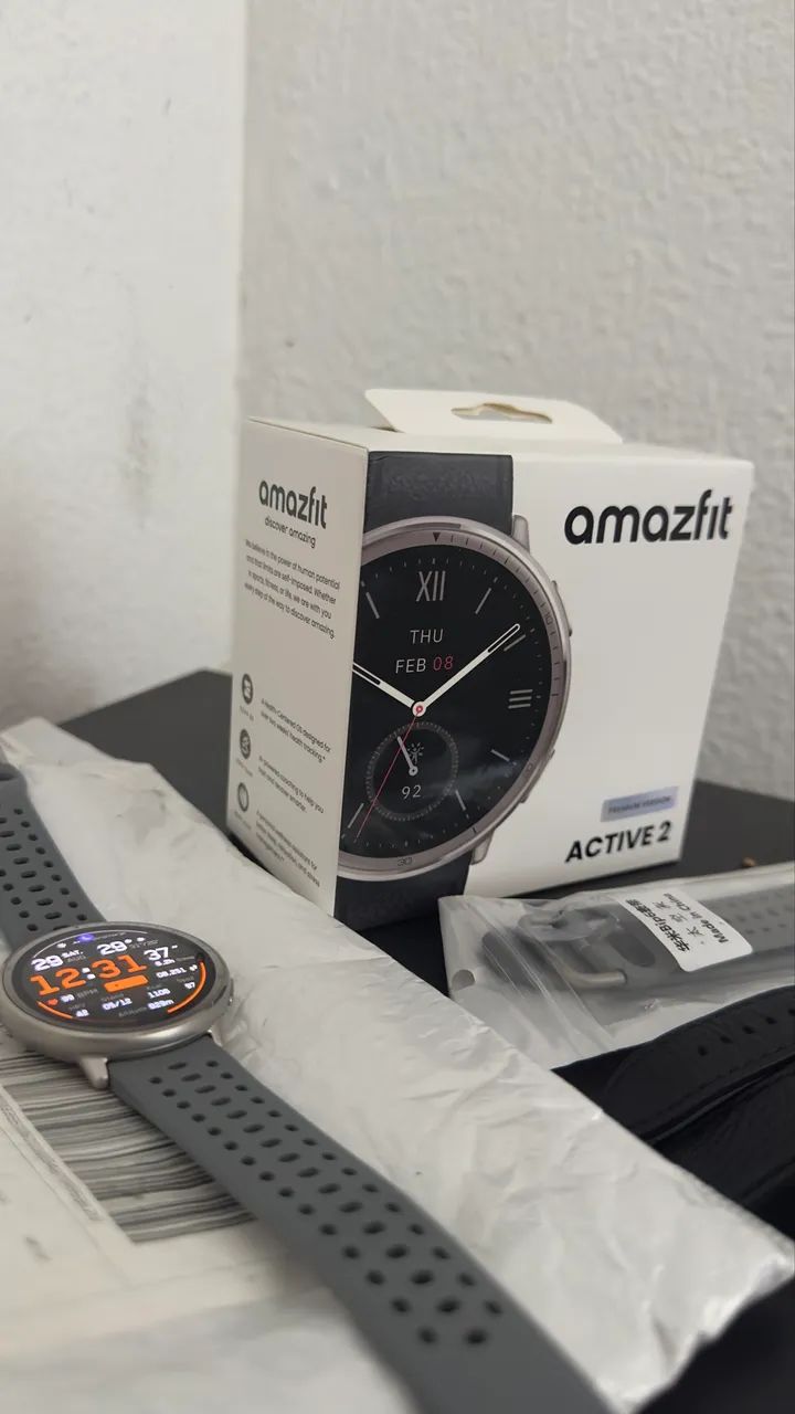 Amazfit Active 2 Premium ? Completo e muito conservado