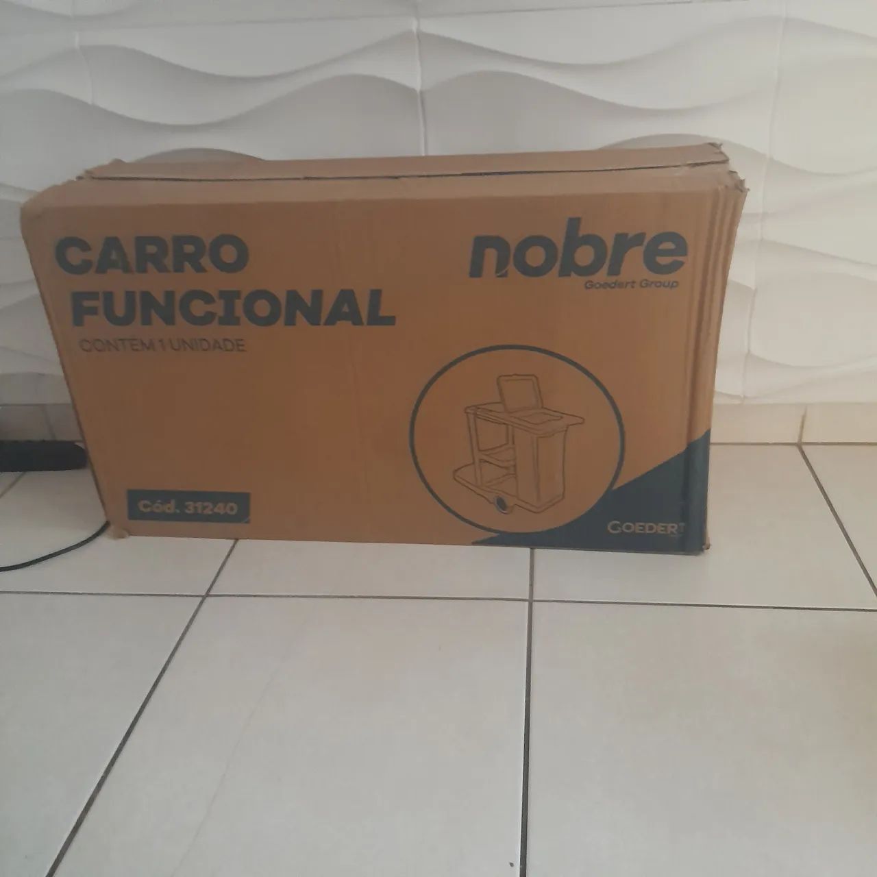 Carrinho Multifuncional de Limpeza com Bolsa/Sacola amarela - Foto 5