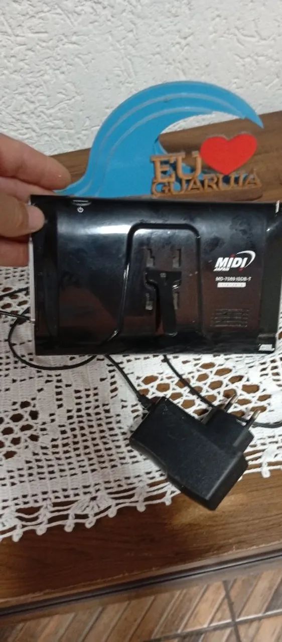 Tv portátil e GPS tela 7 polegadas tv digital bluetooth FM cartão e fonte bateria boa  - Foto 3