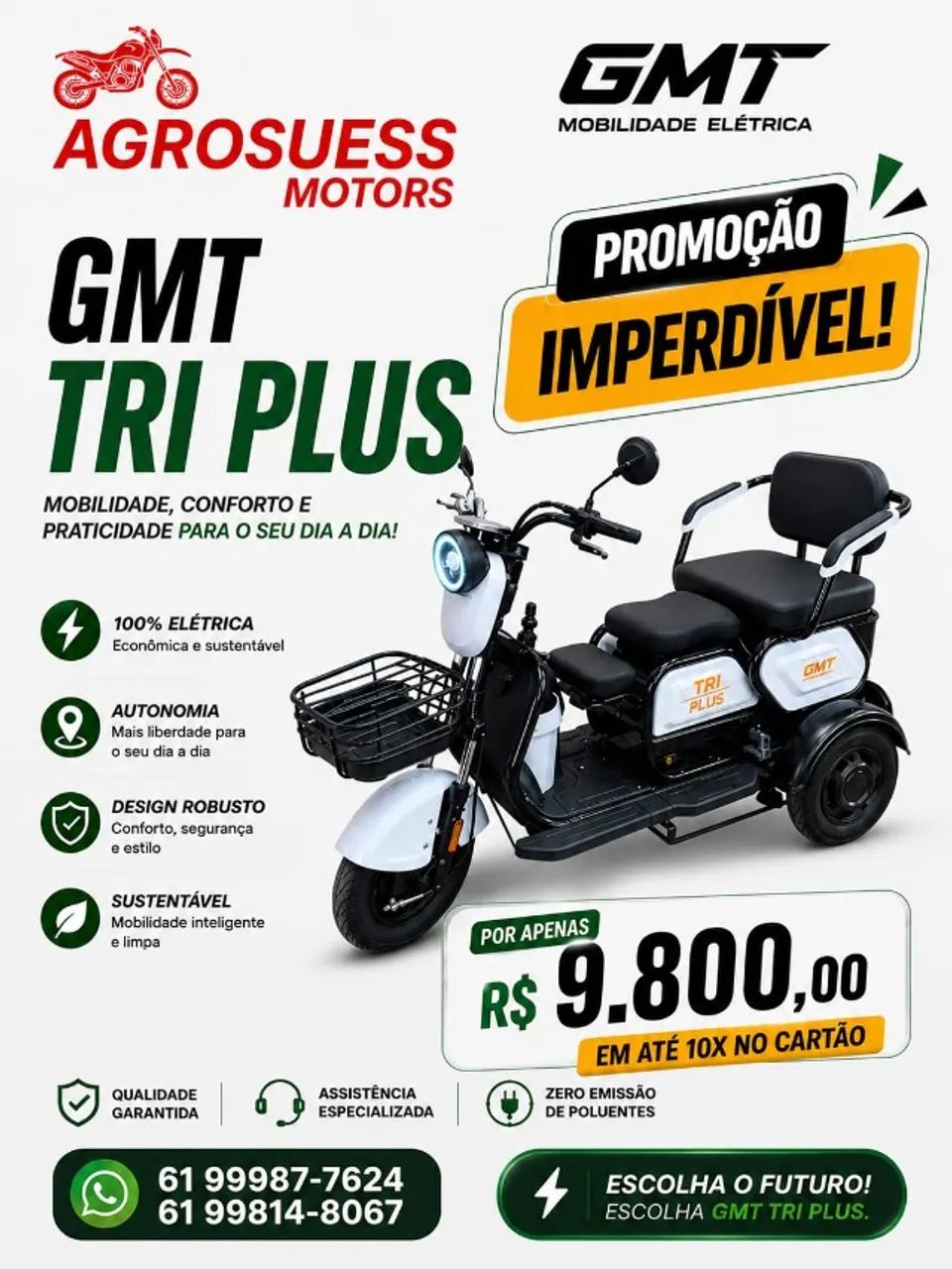 Scooter Elétrica 800 e 1000w  - Foto 4