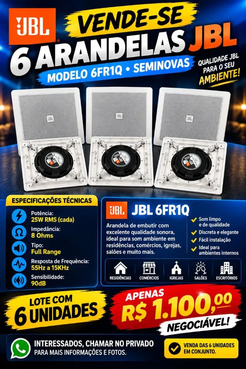 Arandelas JBL seminovas