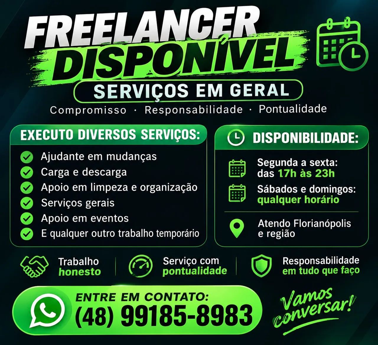 Faço freelancer