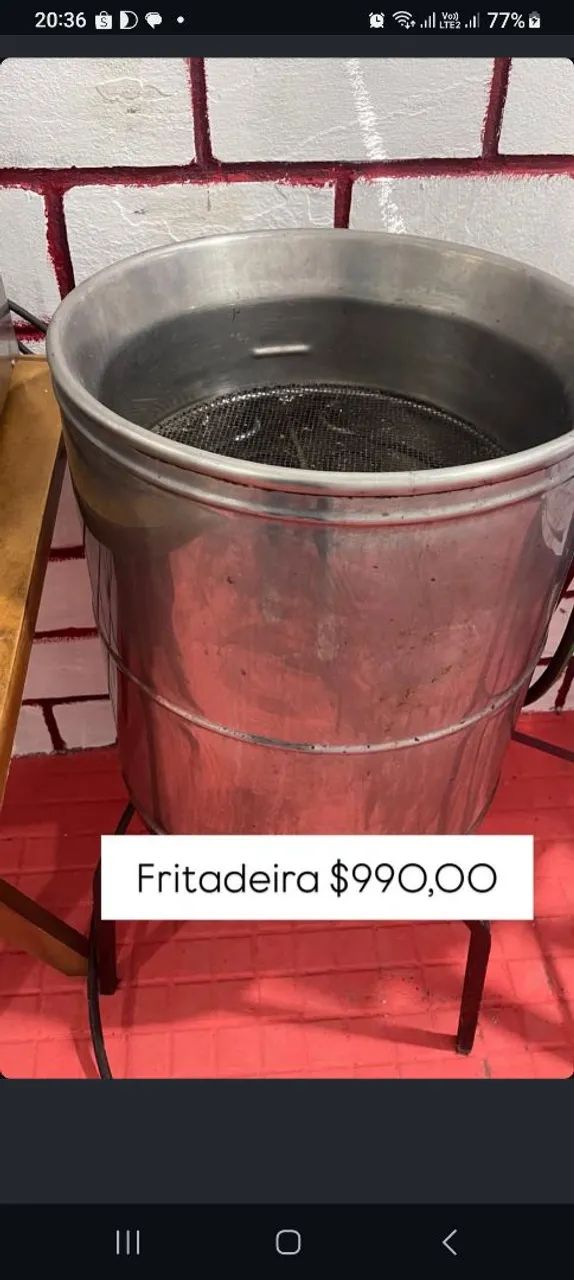 Fritadeira inox Usada