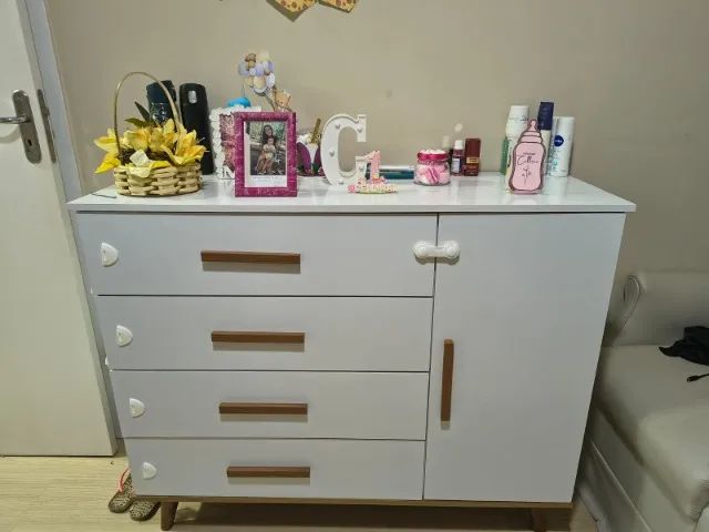 Berço+ guarda-roupa+ cômoda quarto bebê - Foto 4