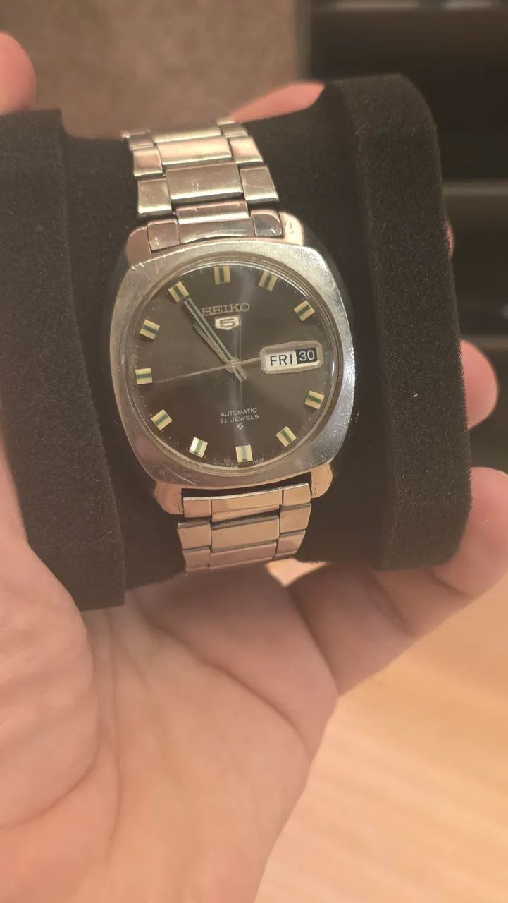 Seiko 5 Vintage Automático 21 Jewels Cal. 6119 Day-Date Aço