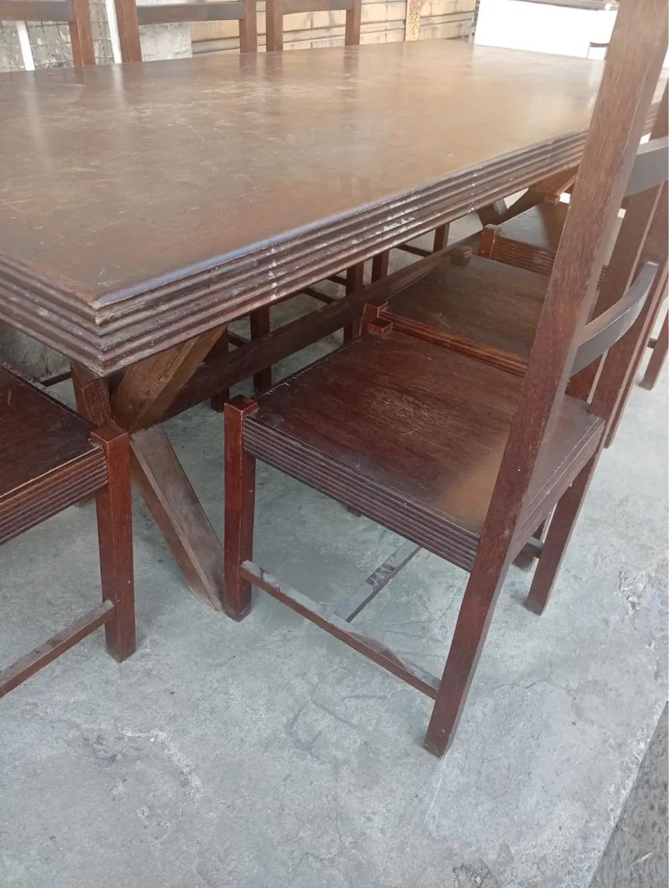 Mesa grande com 8 cadeiras de sucupira - Foto 5
