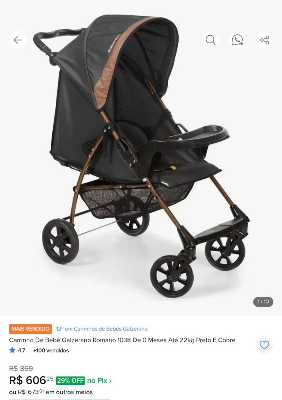 Carrinho de bebê Galzerano 