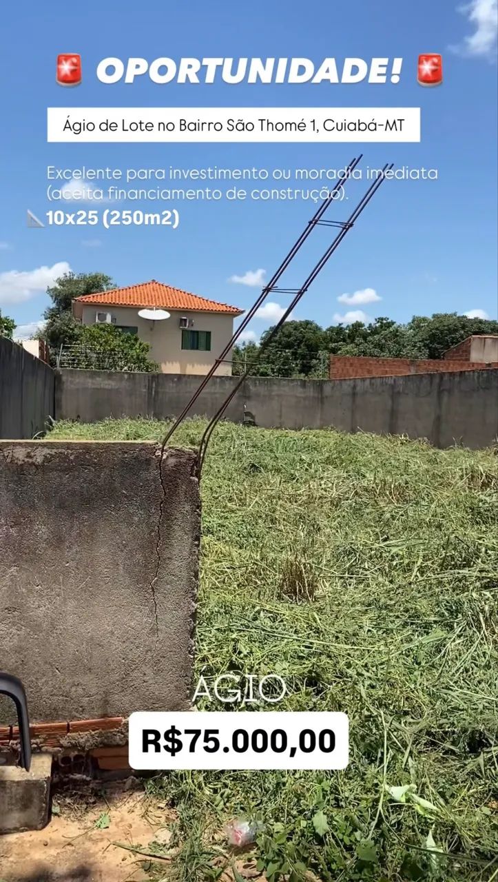 Vendo Ágio de Terreno - Residencial São Thomé 1 
