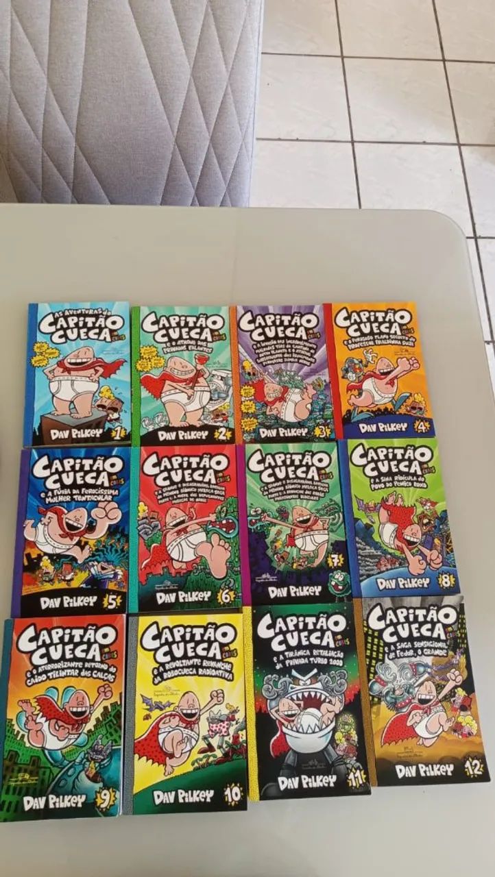Coleção Completa Capitão Cueca 1 ao 12 - Excelente Estado - Livros